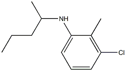 3-chloro-2-methyl-N-(pentan-2-yl)aniline Struktur