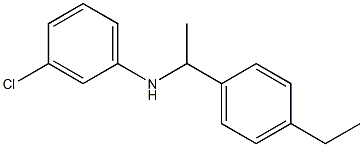 3-chloro-N-[1-(4-ethylphenyl)ethyl]aniline Struktur