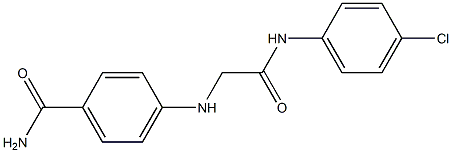 4-({[(4-chlorophenyl)carbamoyl]methyl}amino)benzamide Struktur