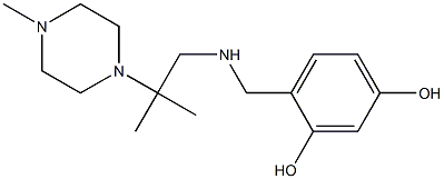 4-({[2-methyl-2-(4-methylpiperazin-1-yl)propyl]amino}methyl)benzene-1,3-diol Structure