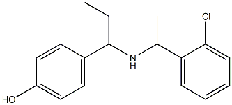 4-(1-{[1-(2-chlorophenyl)ethyl]amino}propyl)phenol Struktur