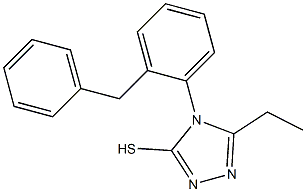 4-(2-benzylphenyl)-5-ethyl-4H-1,2,4-triazole-3-thiol Structure
