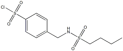 4-(butane-1-sulfonamidomethyl)benzene-1-sulfonyl chloride Struktur