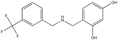 4-[({[3-(trifluoromethyl)phenyl]methyl}amino)methyl]benzene-1,3-diol Struktur