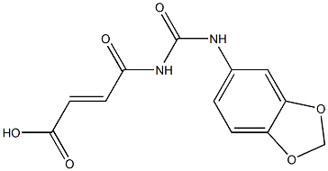 4-[(2H-1,3-benzodioxol-5-ylcarbamoyl)amino]-4-oxobut-2-enoic acid Struktur