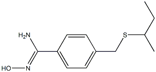 4-[(butan-2-ylsulfanyl)methyl]-N'-hydroxybenzene-1-carboximidamide Struktur