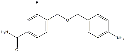 4-{[(4-aminophenyl)methoxy]methyl}-3-fluorobenzamide Struktur