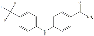 4-{[4-(trifluoromethyl)phenyl]amino}benzene-1-carbothioamide Struktur