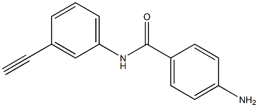 4-amino-N-(3-ethynylphenyl)benzamide 結(jié)構(gòu)式