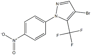 4-bromo-1-(4-nitrophenyl)-5-(trifluoromethyl)-1H-pyrazole Structure