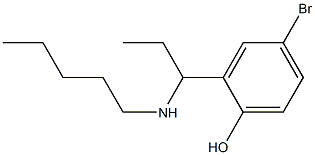 4-bromo-2-[1-(pentylamino)propyl]phenol Struktur