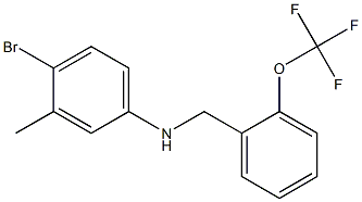 4-bromo-3-methyl-N-{[2-(trifluoromethoxy)phenyl]methyl}aniline Struktur