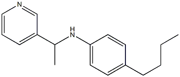 4-butyl-N-[1-(pyridin-3-yl)ethyl]aniline Struktur