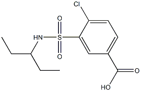 4-chloro-3-(pentan-3-ylsulfamoyl)benzoic acid Struktur