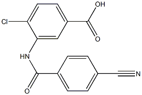 4-chloro-3-[(4-cyanobenzene)amido]benzoic acid Struktur