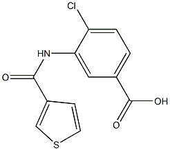 4-chloro-3-[(thien-3-ylcarbonyl)amino]benzoic acid Struktur