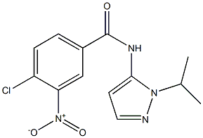 4-chloro-3-nitro-N-[1-(propan-2-yl)-1H-pyrazol-5-yl]benzamide Struktur