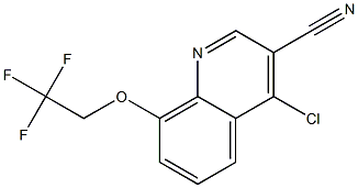 4-chloro-8-(2,2,2-trifluoroethoxy)quinoline-3-carbonitrile Struktur