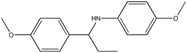 4-methoxy-N-[1-(4-methoxyphenyl)propyl]aniline Struktur