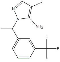 4-methyl-1-{1-[3-(trifluoromethyl)phenyl]ethyl}-1H-pyrazol-5-amine Struktur