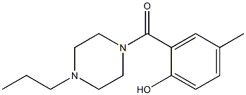 4-methyl-2-[(4-propylpiperazin-1-yl)carbonyl]phenol Structure