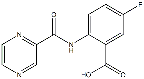 5-fluoro-2-[(pyrazin-2-ylcarbonyl)amino]benzoic acid Struktur
