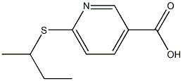 6-(butan-2-ylsulfanyl)pyridine-3-carboxylic acid Struktur