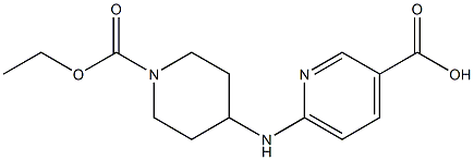 6-{[1-(ethoxycarbonyl)piperidin-4-yl]amino}pyridine-3-carboxylic acid Struktur