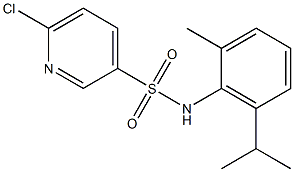 6-chloro-N-[2-methyl-6-(propan-2-yl)phenyl]pyridine-3-sulfonamide Struktur