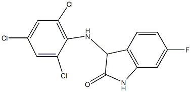6-fluoro-3-[(2,4,6-trichlorophenyl)amino]-2,3-dihydro-1H-indol-2-one|