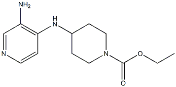 ethyl 4-[(3-aminopyridin-4-yl)amino]piperidine-1-carboxylate Struktur