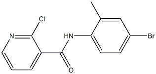 N-(4-bromo-2-methylphenyl)-2-chloropyridine-3-carboxamide Struktur