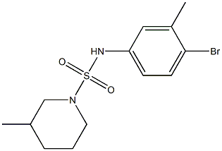 N-(4-bromo-3-methylphenyl)-3-methylpiperidine-1-sulfonamide Struktur