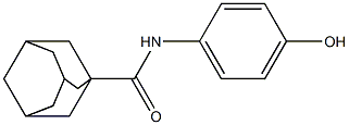 N-(4-hydroxyphenyl)adamantane-1-carboxamide Struktur