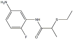 N-(5-amino-2-fluorophenyl)-2-(ethylsulfanyl)propanamide Struktur