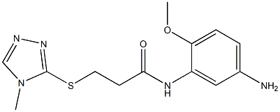 N-(5-amino-2-methoxyphenyl)-3-[(4-methyl-4H-1,2,4-triazol-3-yl)sulfanyl]propanamide Struktur
