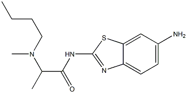 N-(6-amino-1,3-benzothiazol-2-yl)-2-[butyl(methyl)amino]propanamide Struktur