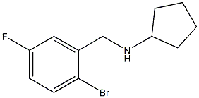 N-[(2-bromo-5-fluorophenyl)methyl]cyclopentanamine Struktur