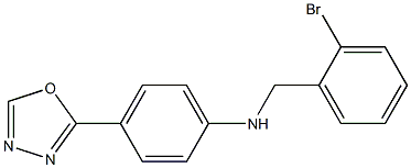 N-[(2-bromophenyl)methyl]-4-(1,3,4-oxadiazol-2-yl)aniline Struktur
