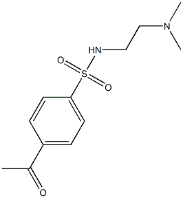 N-[2-(dimethylamino)ethyl]-4-acetylbenzene-1-sulfonamide Struktur
