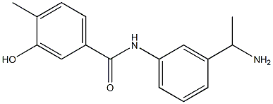 N-[3-(1-aminoethyl)phenyl]-3-hydroxy-4-methylbenzamide Struktur