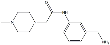 N-[3-(aminomethyl)phenyl]-2-(4-methylpiperazin-1-yl)acetamide Struktur