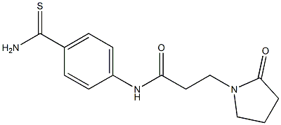 N-[4-(aminocarbonothioyl)phenyl]-3-(2-oxopyrrolidin-1-yl)propanamide Structure