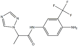 N-[4-amino-3-(trifluoromethyl)phenyl]-2-(1H-1,2,4-triazol-1-yl)propanamide Struktur