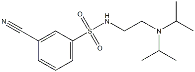 N-{2-[bis(propan-2-yl)amino]ethyl}-3-cyanobenzene-1-sulfonamide Struktur