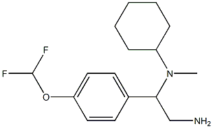 N-{2-amino-1-[4-(difluoromethoxy)phenyl]ethyl}-N-cyclohexyl-N-methylamine Struktur