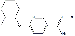 N'-hydroxy-6-[(2-methylcyclohexyl)oxy]pyridine-3-carboximidamide Struktur