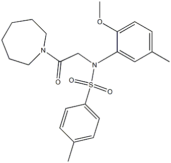 N-[2-(1-azepanyl)-2-oxoethyl]-N-(2-methoxy-5-methylphenyl)-4-methylbenzenesulfonamide Struktur
