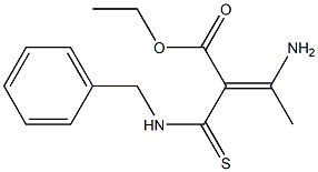 ethyl 3-amino-2-[(benzylamino)carbothioyl]-2-butenoate Struktur
