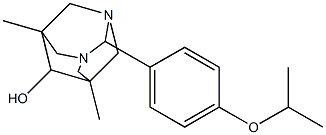 2-(4-isopropoxyphenyl)-5,7-dimethyl-1,3-diazatricyclo[3.3.1.1~3,7~]decan-6-ol Struktur